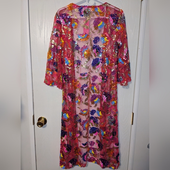 NWT SOUTHERN FRIED CHIKS SEQUIN DUSTER - Picture 3 of 14